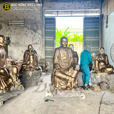 Tượng Đồng 18 Vị La Hán Cỡ Lớn cao trên 1m ở Sài Gòn TPHCM