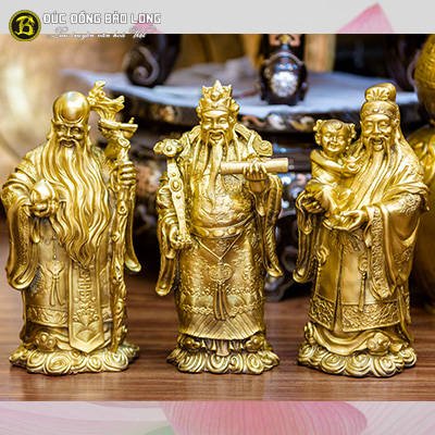 Tượng Đồng Tam Đa - Phúc Lộc Thọ cao 3 tấc ( 34 cm ) ở Sài Gòn TPHCM