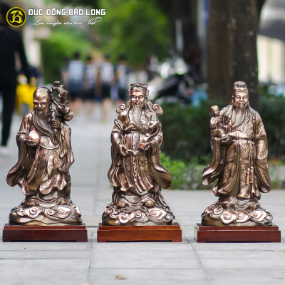 Tượng Đồng Tam Đa - Phúc Lộc Thọ Phớt Nỉ cao 6 tấc ( 61 cm ) ở Sài Gòn TPHCM