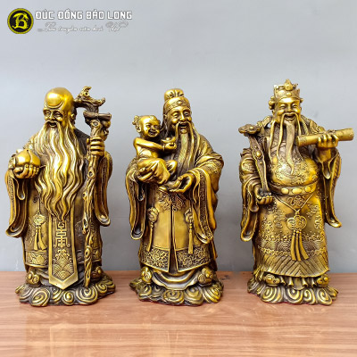 Tượng Đồng Tam Đa - Phúc Lộc Thọ cao 3 tấc ( 36 cm ) ở Sài Gòn TPHCM