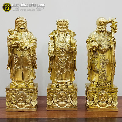 Tượng Đồng Tam Đa - Phúc Lộc Thọ cao 4 tấc ( 40 cm ) ở Sài Gòn TPHCM