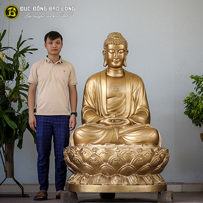  Tượng Đồng Phật Adida ( A Di Đà ) dáng ngồi cao 1m55 ( 155 cm ) ở Sài Gòn TPHCM