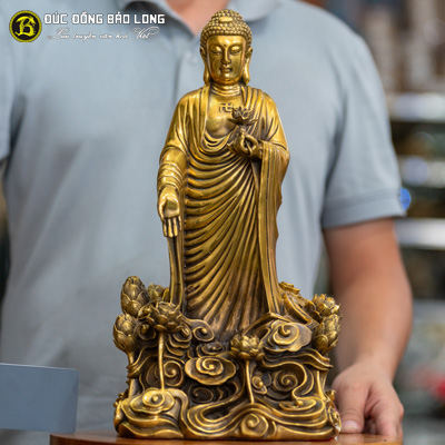  Tượng Đồng Phật Adida ( A Di Đà ) dáng đứng đồng vàng cao gần 4 tấc (37 cm) ở Sài Gòn TPHCM