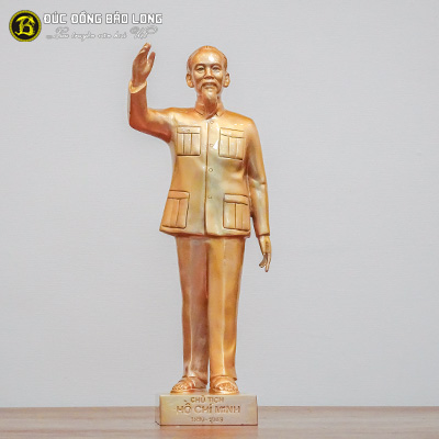 Tượng Đồng Bác Hồ đứng vãy tay Cao hơn 4 tấc (42 cm) Đồng Đỏ ở tphcm