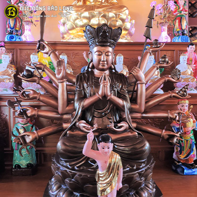  Tượng Đồng Chuẩn Đề cao trên 1m ( 1m17 ) ở Sài Gòn TPHCM