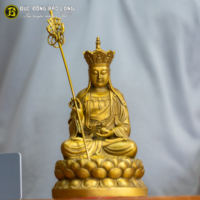  Tượng Đồng Phật Địa Tạng Vương Bồ Tát cao 2 tấc ( 18 cm ) ở Sài Gòn TPHCM