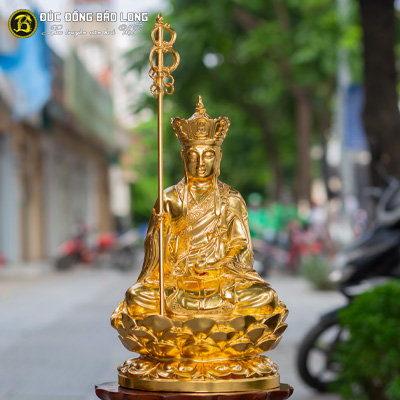  Tượng Đồng Phật Địa Tạng Vương Bồ Tát Dát Vàng 9999 cao 5 tấc ( 48 cm ) ở Sài Gòn TPHCM