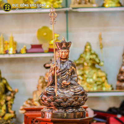  Tượng Đồng Phật Địa Tạng Khảm Tam Khí cao 5 tấc ( 48 cm ) ở Sài Gòn TPHCM