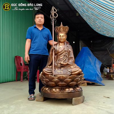  Tượng Đồng Phật Địa Tạng Màu Giả Cổ cao 1m27 ở Sài Gòn TPHCM