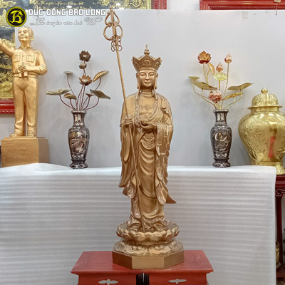  Tượng Đồng Phật Địa Tạng Dáng Đứng cao 1m17 ở Sài Gòn TPHCM