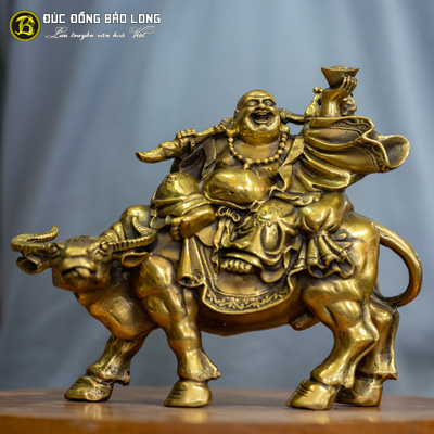  Tượng Đồng Phật Di Lặc Cưỡi Trâu cao 2 tấc ( 18 cm ) ở Sài Gòn TPHCM