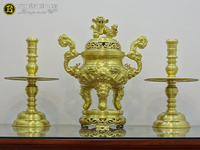 Bộ Tam Sự bằng Đồng Catut Mẫu Đỉnh Long Phụng Bộ 70cm ở Sài Gòn TPHCM