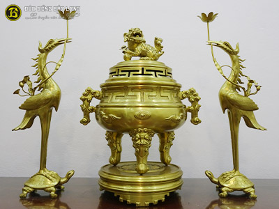 Bộ Tam Sự Bằng Đồng Catut Mẫu Đỉnh Tai Cui Bộ 60cm ở Sài Gòn TPHCM