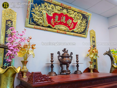 Bộ Tam Sự Đỉnh Dơi Thọ Bằng Đồng Đỏ Hạ Màu Thời Gian 60cm ở Sài Gòn TPHCM