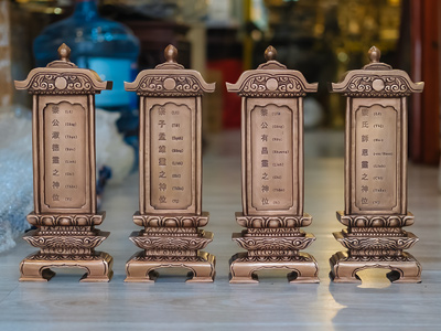 Bài Vị Bằng Đồng Đỏ Cao 30Cm Đúc Thủ Công tại Sài Gòn TPHCM