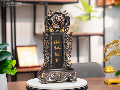 Bài Vị Đúc Bằng Đồng Đỏ Khảm Ngũ Sắc Cao 42cm tại Sài Gòn TPHCM