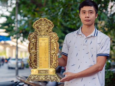 Bài Vị Hoa Sen Bằng Đồng Màu Giả Cổ Cao 61Cm tại Sài Gòn TPHCM