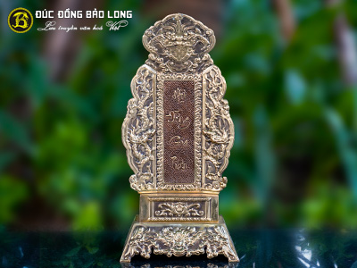 Bài Vị Hội Đồng Gia Tiên Bằng Đồng Cao 42cm Màu Trầm Cổ tại Sài Gòn TPHCM