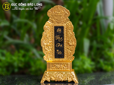 Bài Vị Hội Đồng Gia Tiên Bằng Đồng Cao 42cm Dát Vàng 9999 tại Sài Gòn TPHCM
