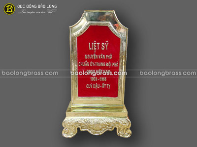 Bài Vị Thờ Liệt Sỹ Bằng Đồng Cao 42cm tại Sài Gòn TPHCM