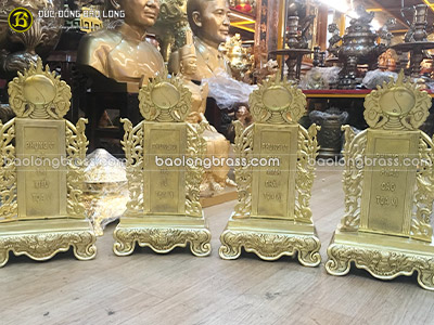 Bộ 4 Bài Vị Bằng Đồng Cao 38cm Cho Khách Tại Nghệ An