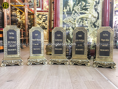 Bộ 5 Bài Vị Bằng Đồng Cao 42cm tại Sài Gòn TPHCM