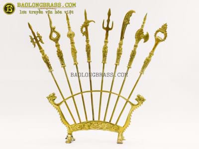 Bộ Bát Bửu Bằng Đồng Vàng Cỡ Nhỏ 30cm tại Sài Gòn TPHCM