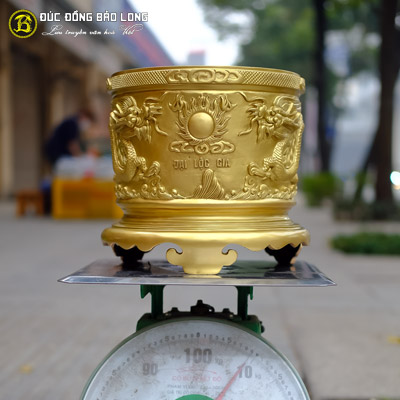 Bát Nhang Đúc Đồng Đỏ Rồng Chầu Màu Mộc Đường Kính 25cm ở Sài Gòn TPHCM