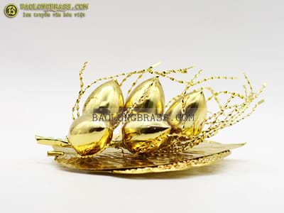 Bộ Trầu Cau 5 Bằng Đồng Mạ Vàng 24k Cao Cấp Tại Sài Gòn TPHCM