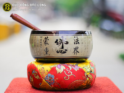 Chuông Bát Tụng Kinh Bằng Đồng Vàng ĐK 14cm ở Sài Gòn - TPHCM