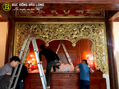 Thi Công Lắp Đặt Cửa Võng Bằng Đồng Dài 3m8 Tại Ninh Bình