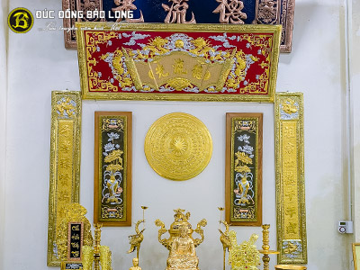 Bộ Hoành Phi Câu Đối Bằng Đồng Dát Vàng, Bạc Bộ 1m76 tại Sài Gòn TPHCM