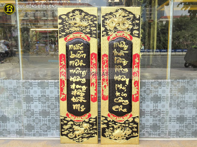 Đôi Câu Đối Cha Mẹ 1m x 28cm Hàng Đặt Theo Yêu Cầu