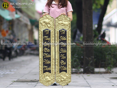 Đôi Câu Đối Bằng Đồng 1m1 Hàng Đặt Theo Yêu Cầu tại Sài Gòn TPHCM