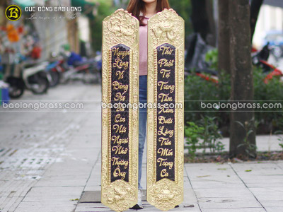 Đôi Câu Đối Bằng Đồng 1m55 Hàng Đặt Theo Yêu Cầu tại Sài Gòn TPHCM