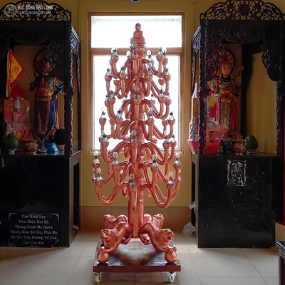 Đèn Dược Sư Bằng Đồng Đỏ Đúc Thủ Công Cao 2m3 ở Sài Gòn TPHCM