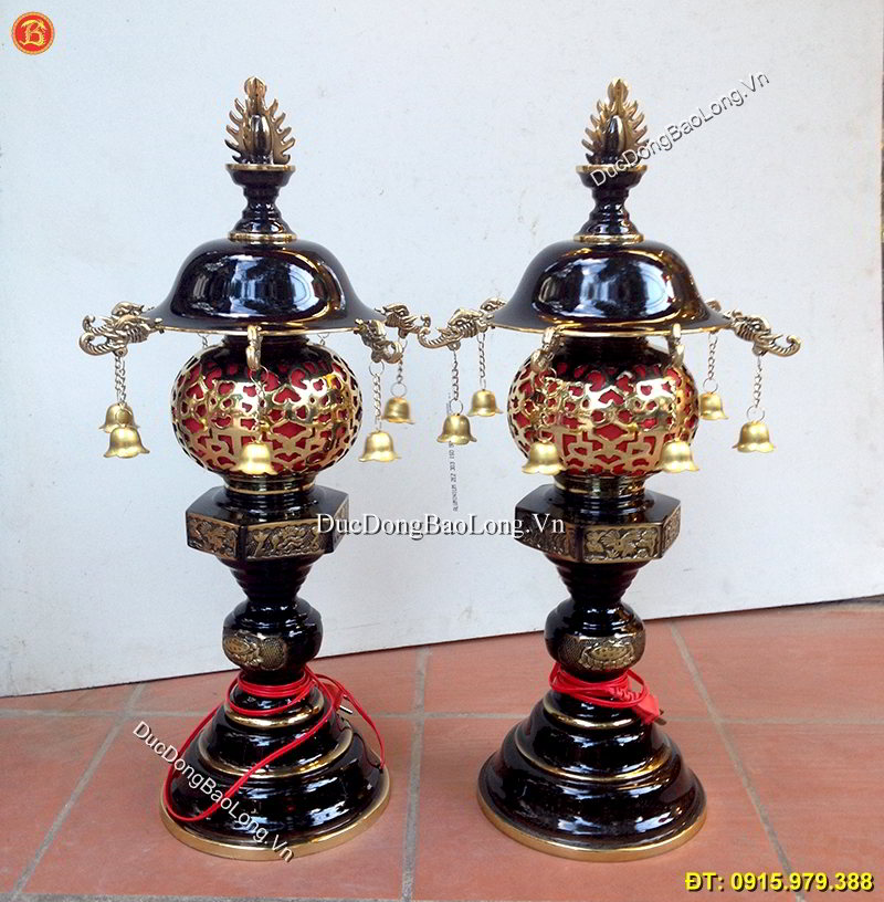 Đèn Thờ Bằng Đồng Dây Chuông Cao 63cm ở Sài Gòn TPHCM