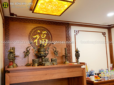 Bộ Đồ Thờ Đỉnh Long Phụng Bằng Đồng Thau Hạ Màu Thời Gian ở Sài Gòn TPHCM
