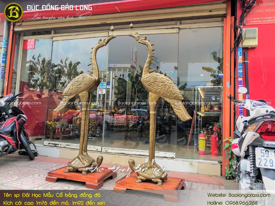 Đôi Hạc Đồng Mẫu Cổ Cao 1m76 ở Sài Gòn TPHCM