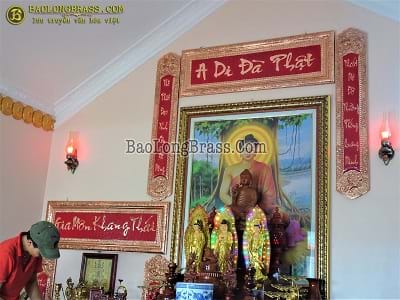 3 Bộ Đại Tự Câu Đối Bằng Đồng Cho Điện Thờ Phật - Gia Tiên