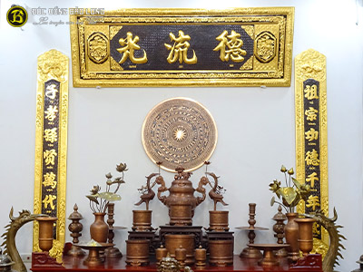 Bộ Đại Tự Câu Đối Bằng Đồng Dát Vàng 9999 Bộ 1m97 ở Sài Gòn TPHCM