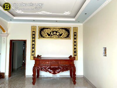 Lắp Đặt Bộ Hoành Phi Câu Đối Bằng Đồng 1m97 Tại Hải Dương