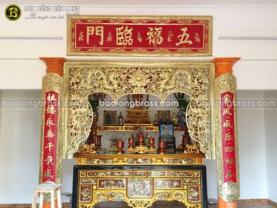 Đại Tự Câu Đối Ngũ Phúc Lâm Môn Bằng Đồng 2m17 ở Sài Gòn TPHCM