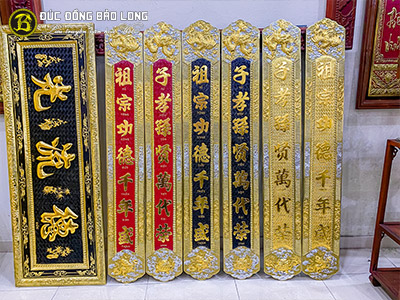 Bộ Hoành Phi, Cuốn Thư, Câu Đối Bằng Đồng Dát Vàng Bạc Cao Cấp ở Sài Gòn TPHCM