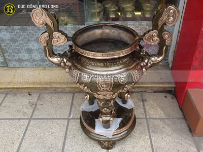 Lư Hương Đồng Chữ Thọ cao 95cm cho Chùa ở Hà Tĩnh