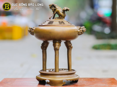 Lư Xông Trầm Tai Hổ Phù Chân Tịnh Bằng Đồng Cao 39cm tại Sài Gòn TPHCM