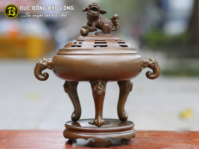 Lư Xông Trầm Tai Voi Chân Dơi Bằng Đồng Cao 34cm tại Sài Gòn TPHCM