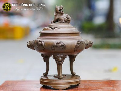 Lư Xông Trầm Thân Dơi Bằng Đồng Cao 36cm tại Sài Gòn TPHCM