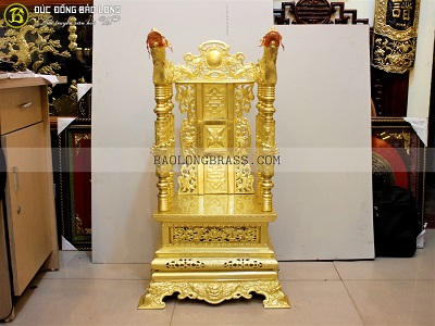 Ngai Thờ Bằng Đồng Vàng Cao 89cm Tại Sài Gòn TPHCM