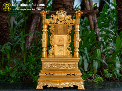 Ngai Thờ Bằng Đồng Vàng Cao 69cm Dát Vàng 9999 Tại Sài Gòn TPHCM